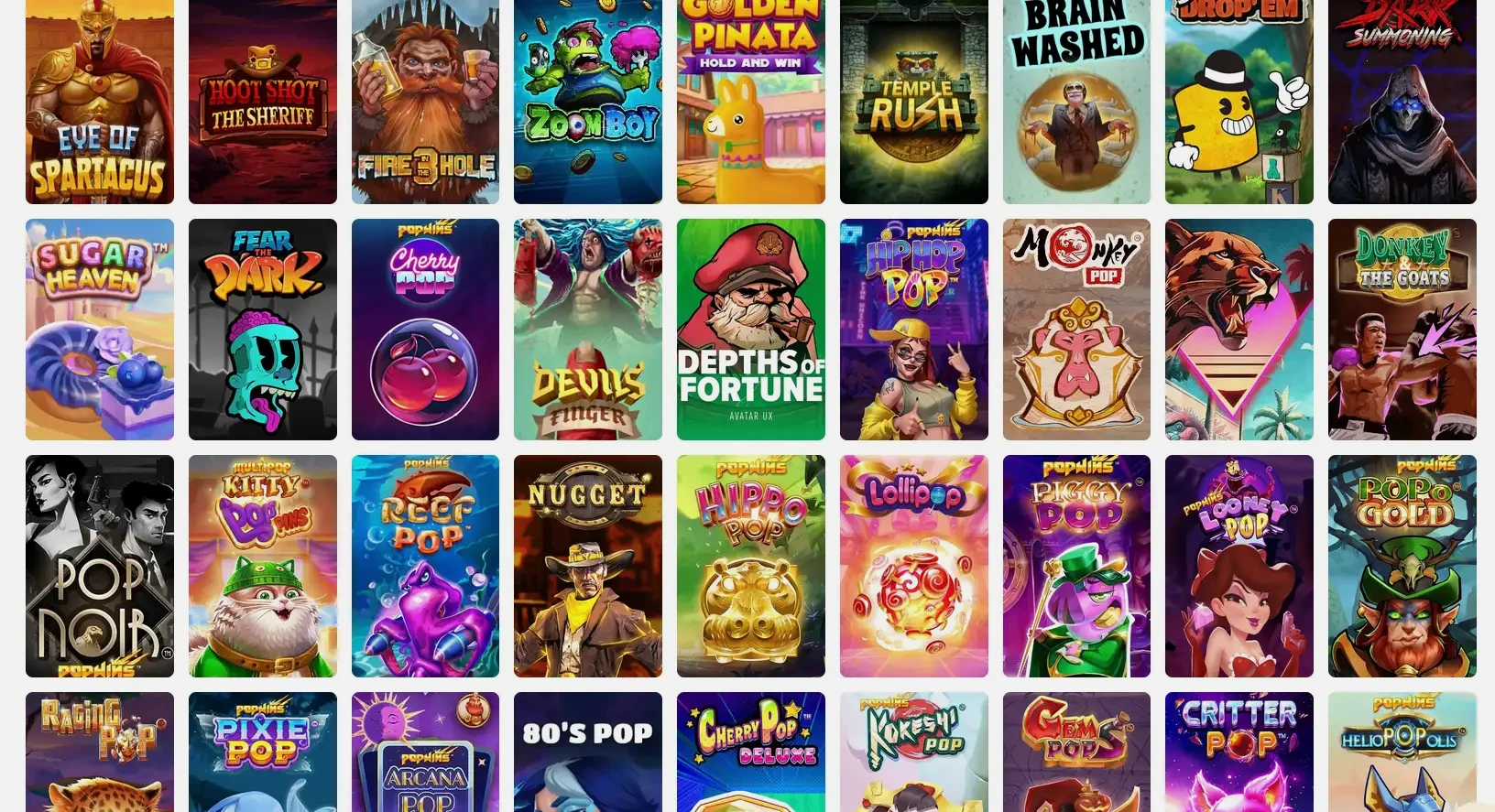 Interface du casino en ligne Liraspin avec jeux live et slots